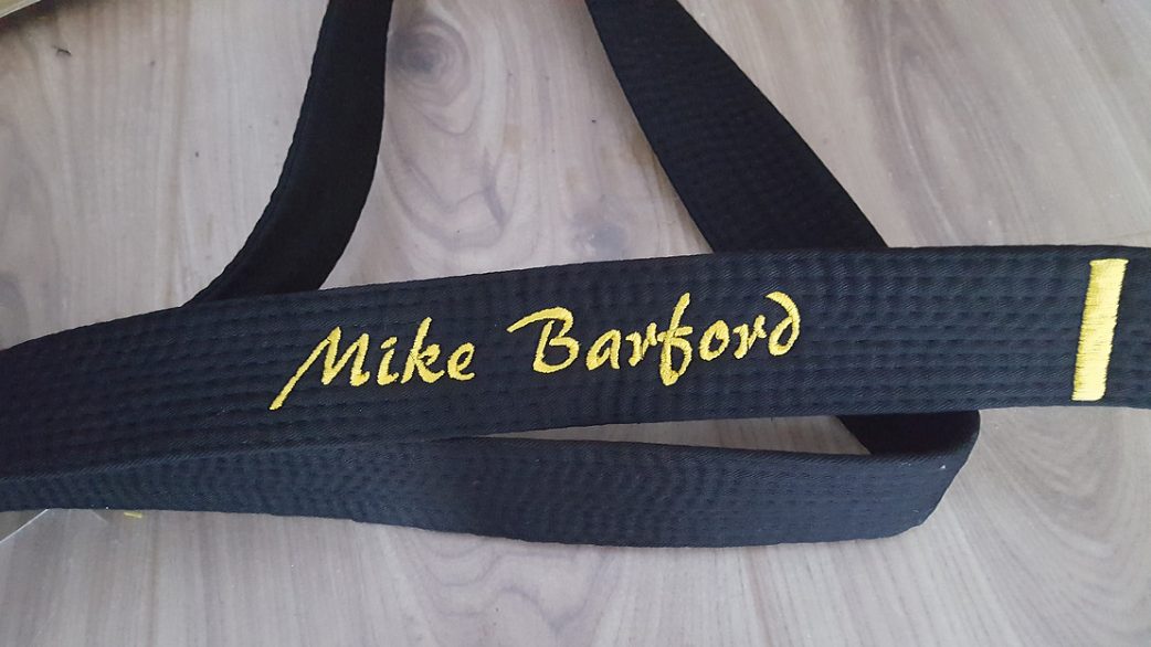 Personalised custom black belt portfolio – Black Belt Embroidery Service